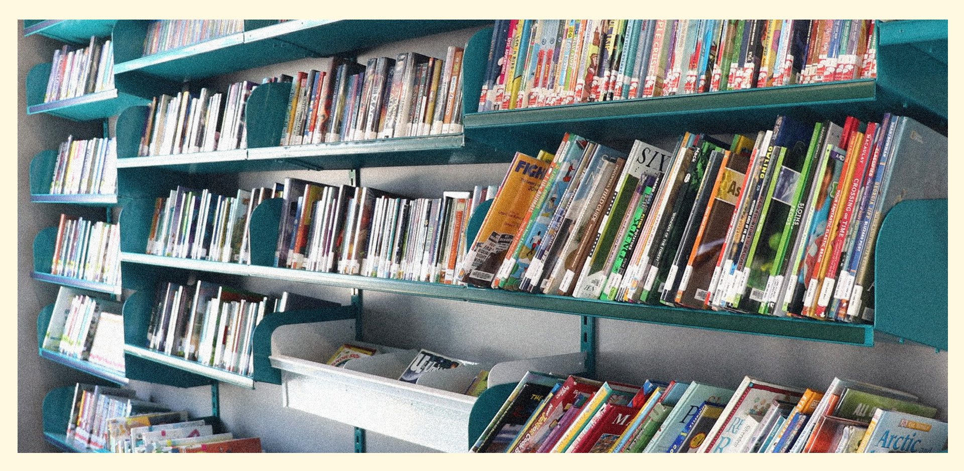 Shelves at the Rapid City Public Library lined with Cookbooks